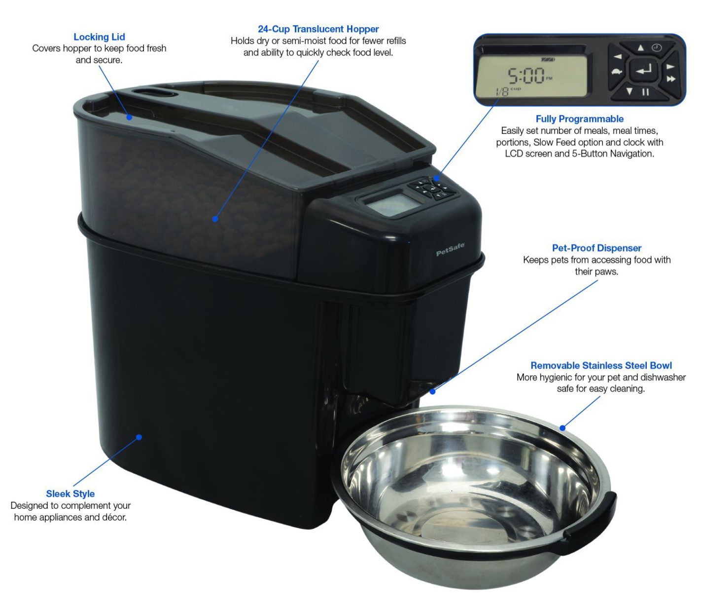 PetSafe Healthy Pet Simply Feed Automatic Feeder - TravelingPetSafety.com